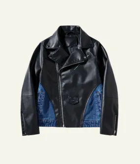 Bi-Leather-Jeans Jacket
