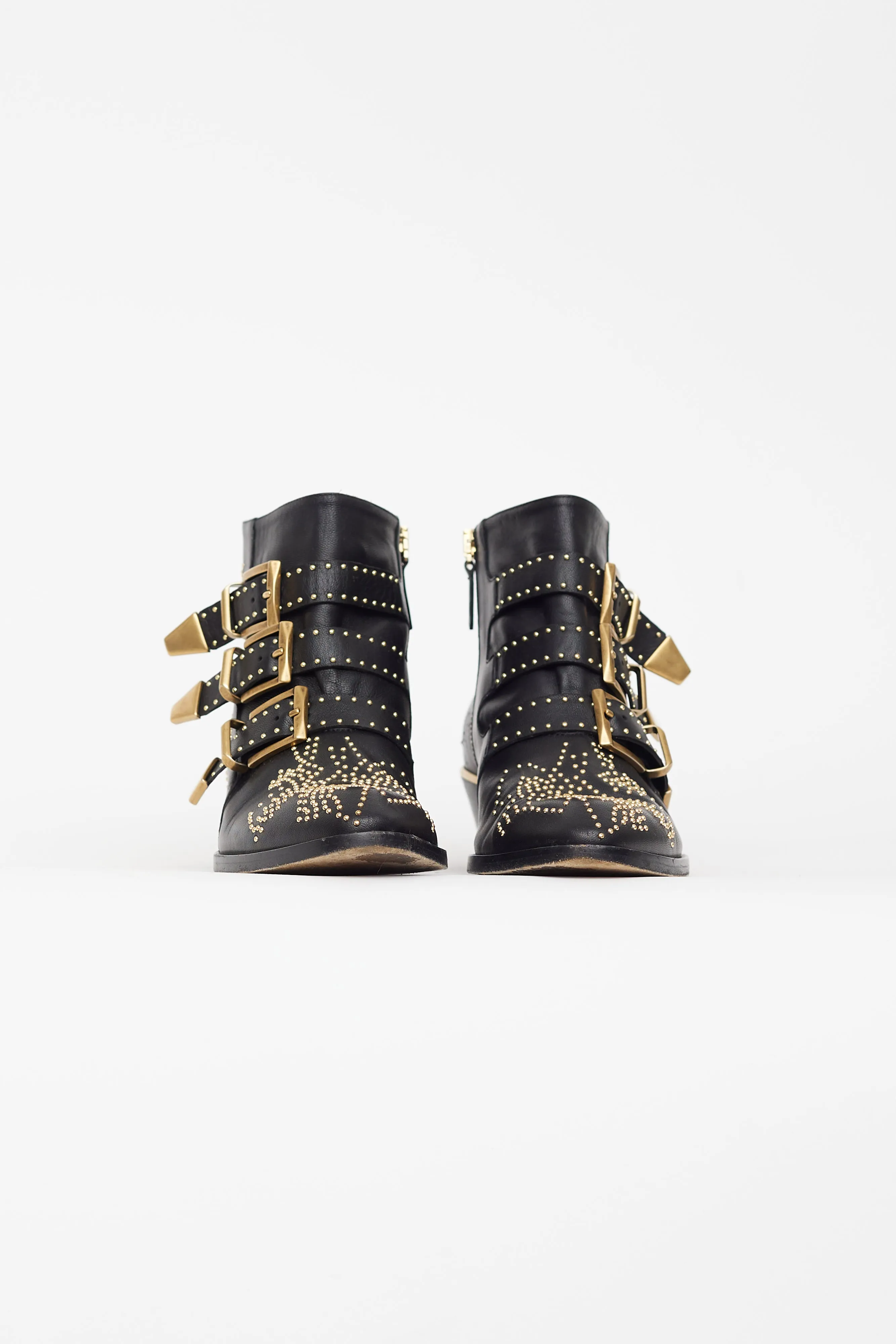 Black & Gold Susanna Studded Boot