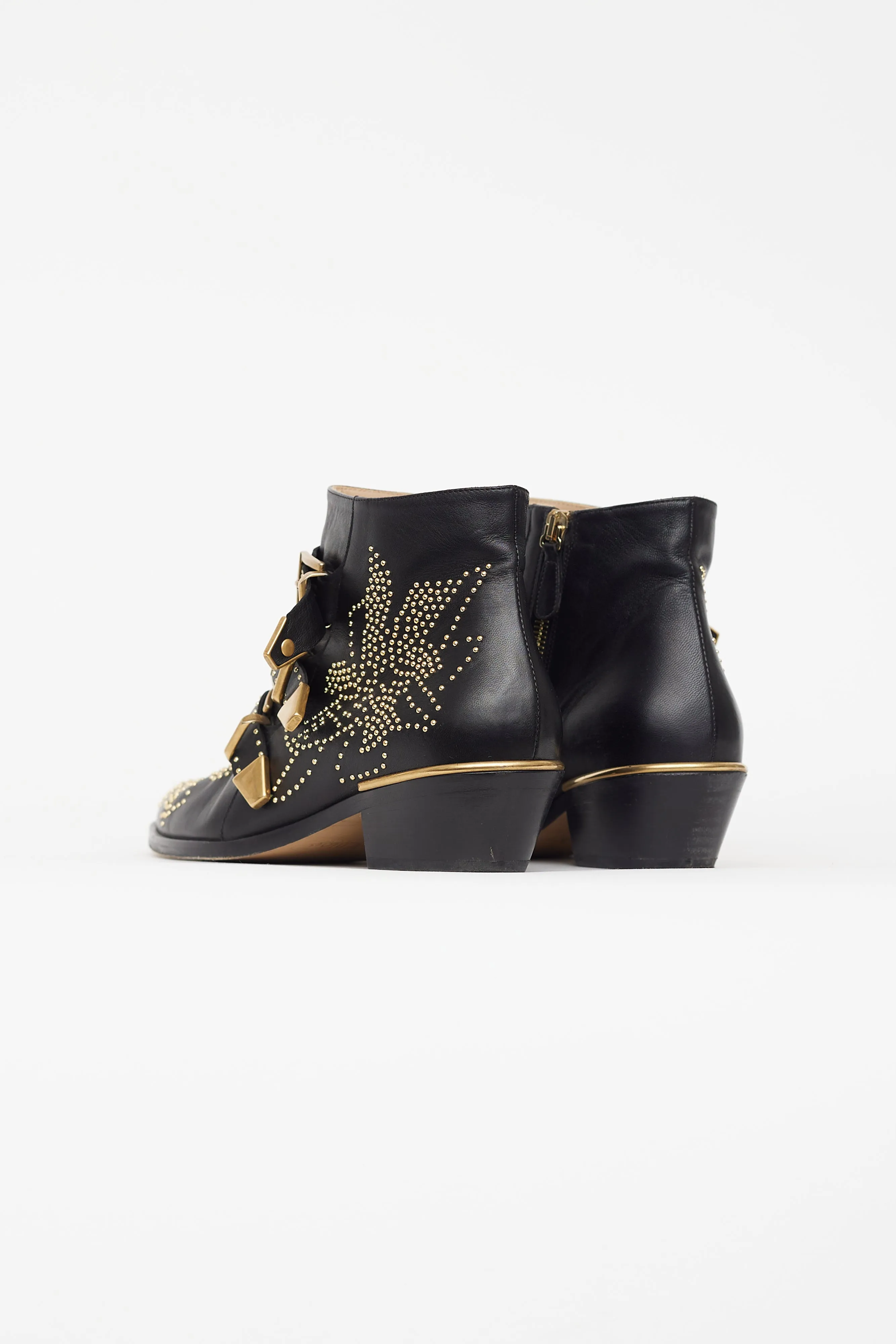 Black & Gold Susanna Studded Boot