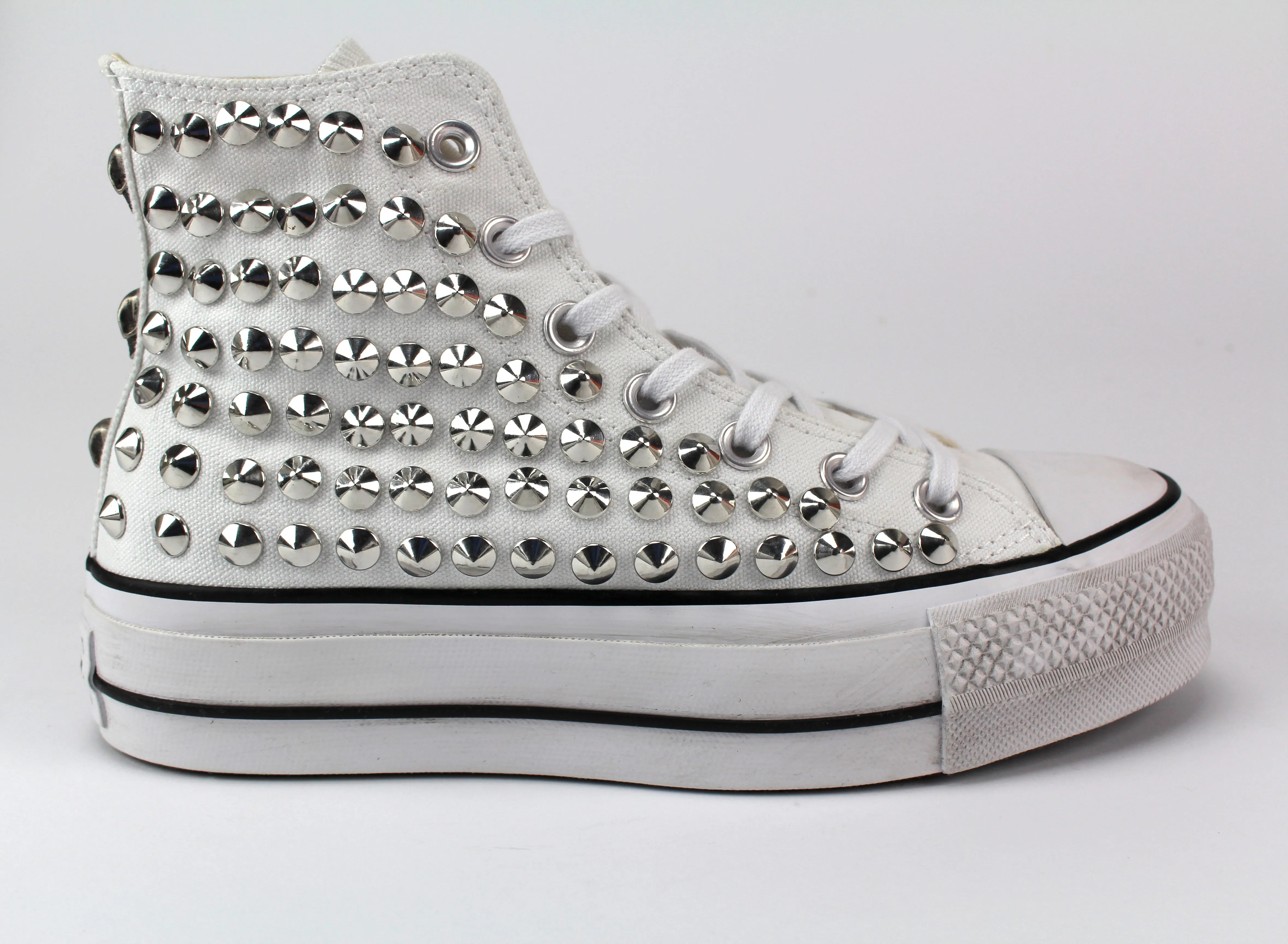Converse All Star Platform White Total Borchie