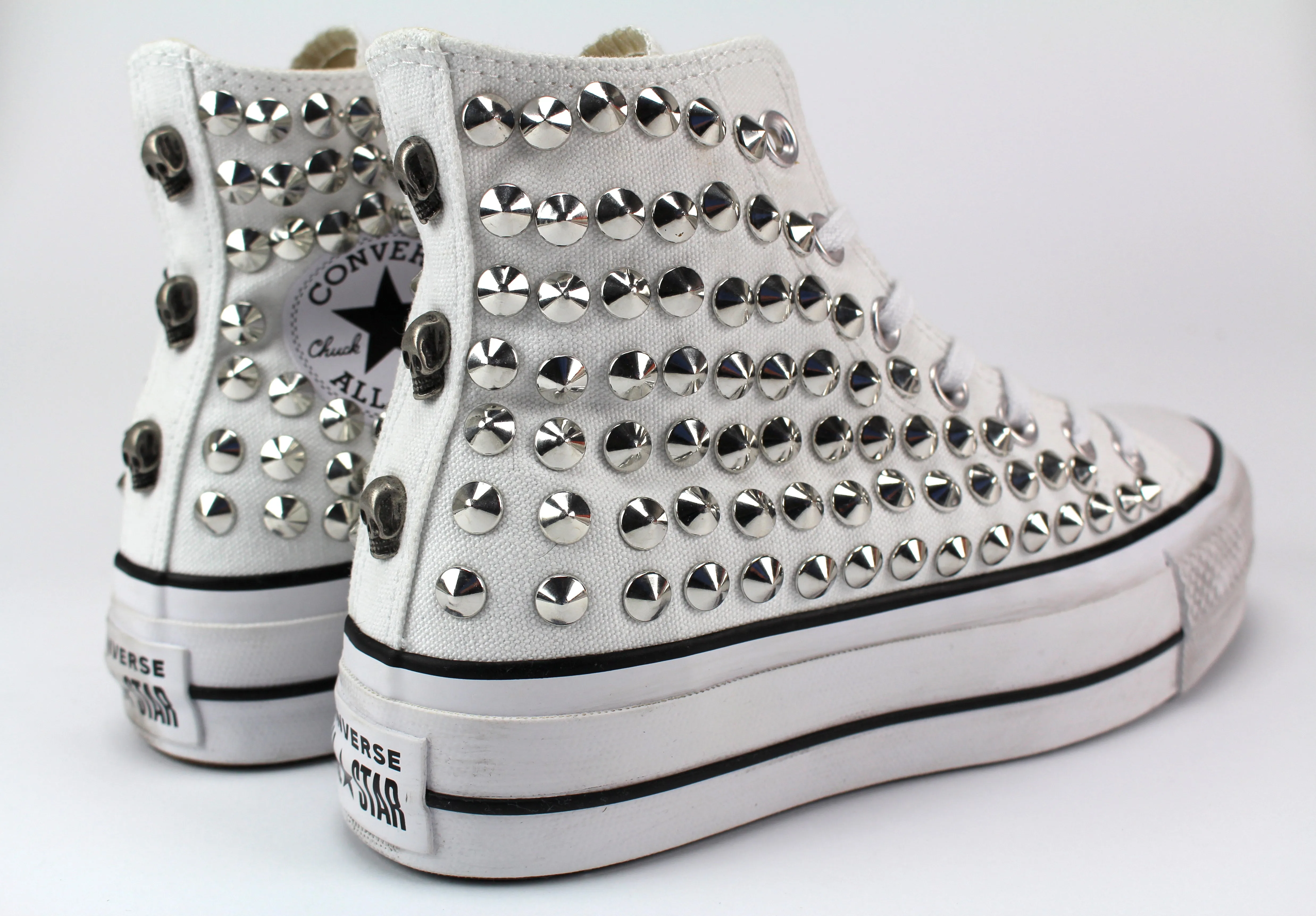 Converse All Star Platform White Total Borchie
