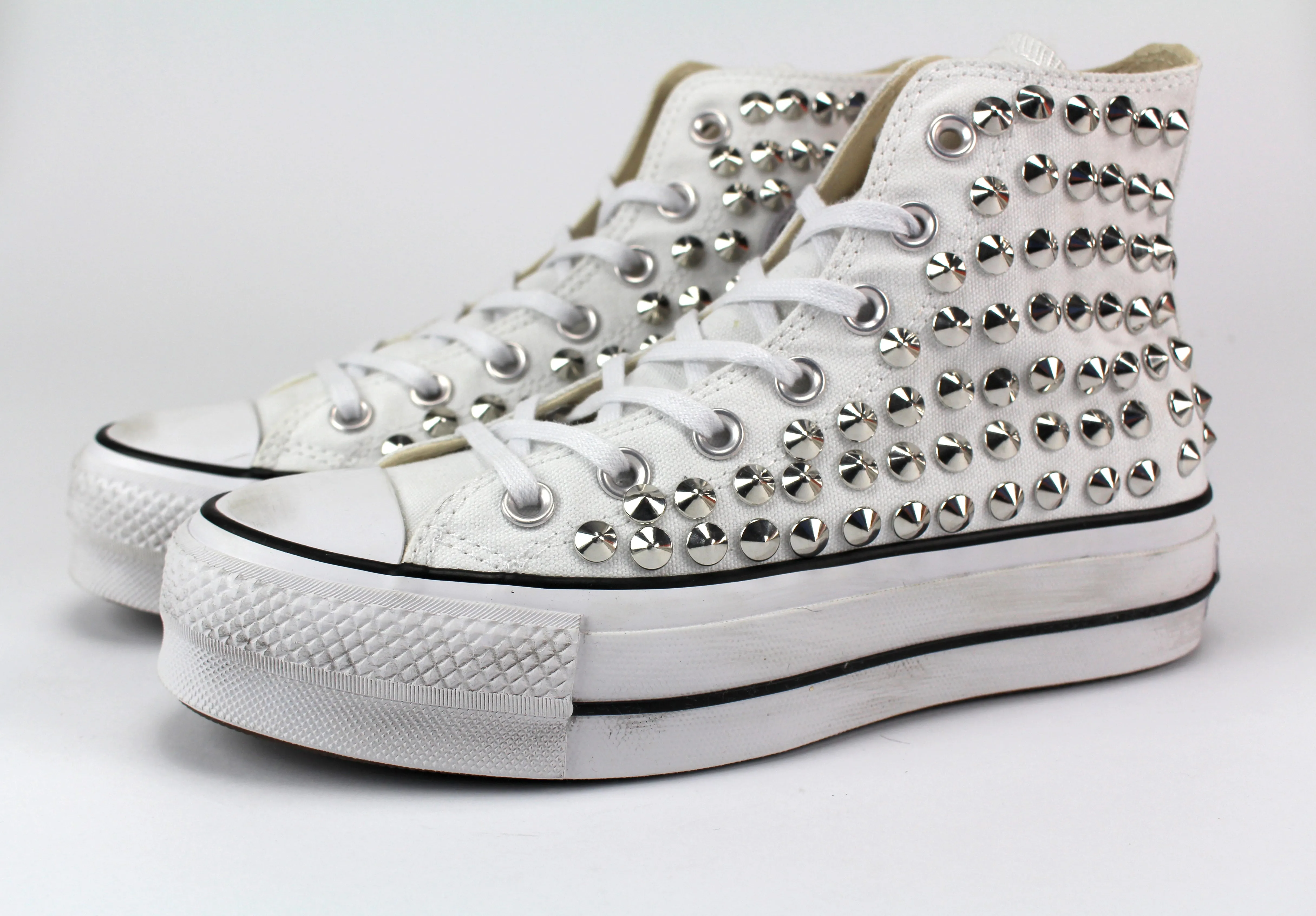 Converse All Star Platform White Total Borchie