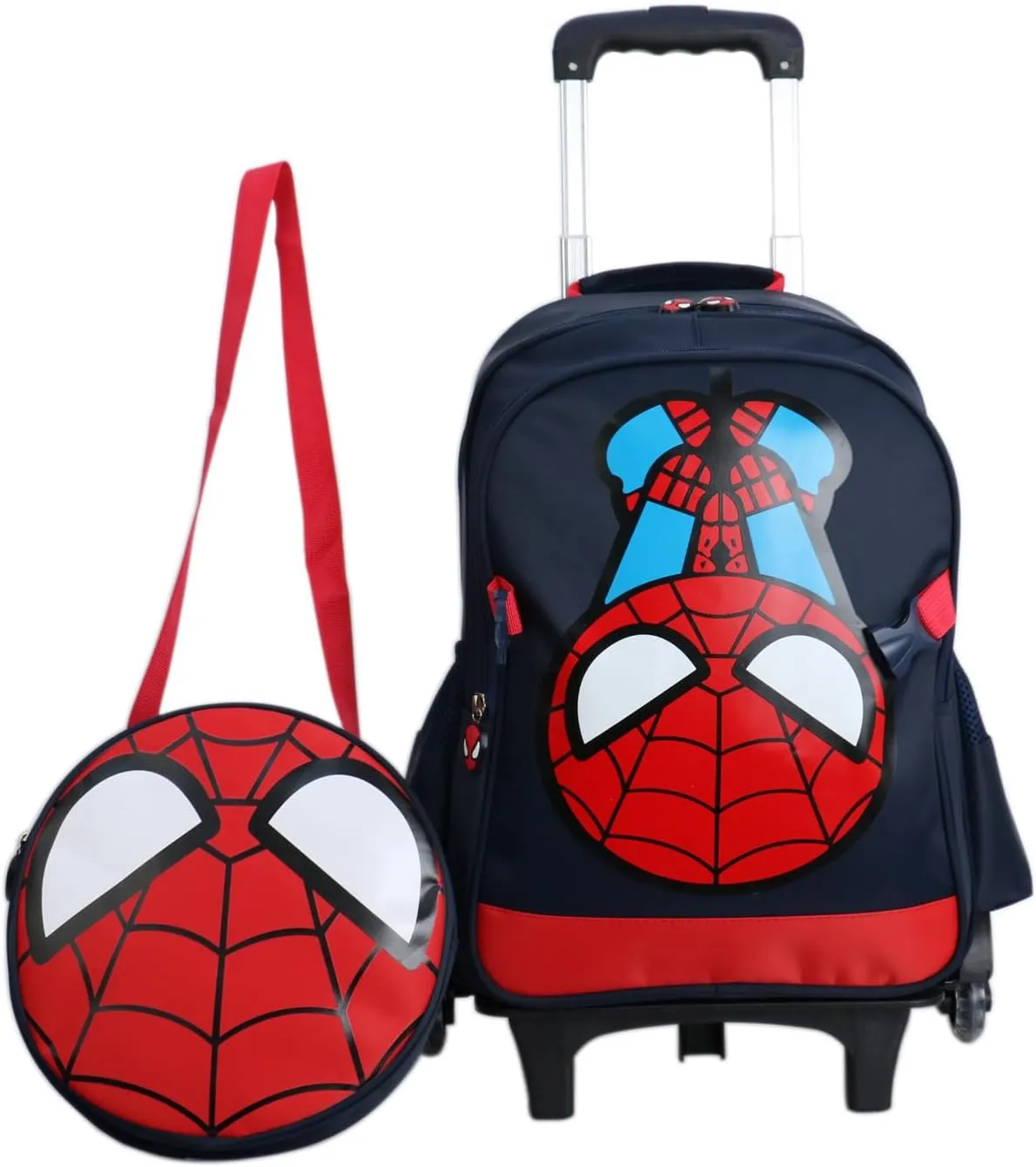 GLOOMALL Cartoon Six Wheels Trolley Case School Bags Boy Oxford Cloth Vacation Backpack