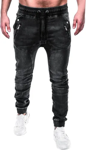 Jeans for Men Straight Fit Classic Comfort Flex Retro Jeans Pants Zipper Pockets Lightweight Denim Trousers