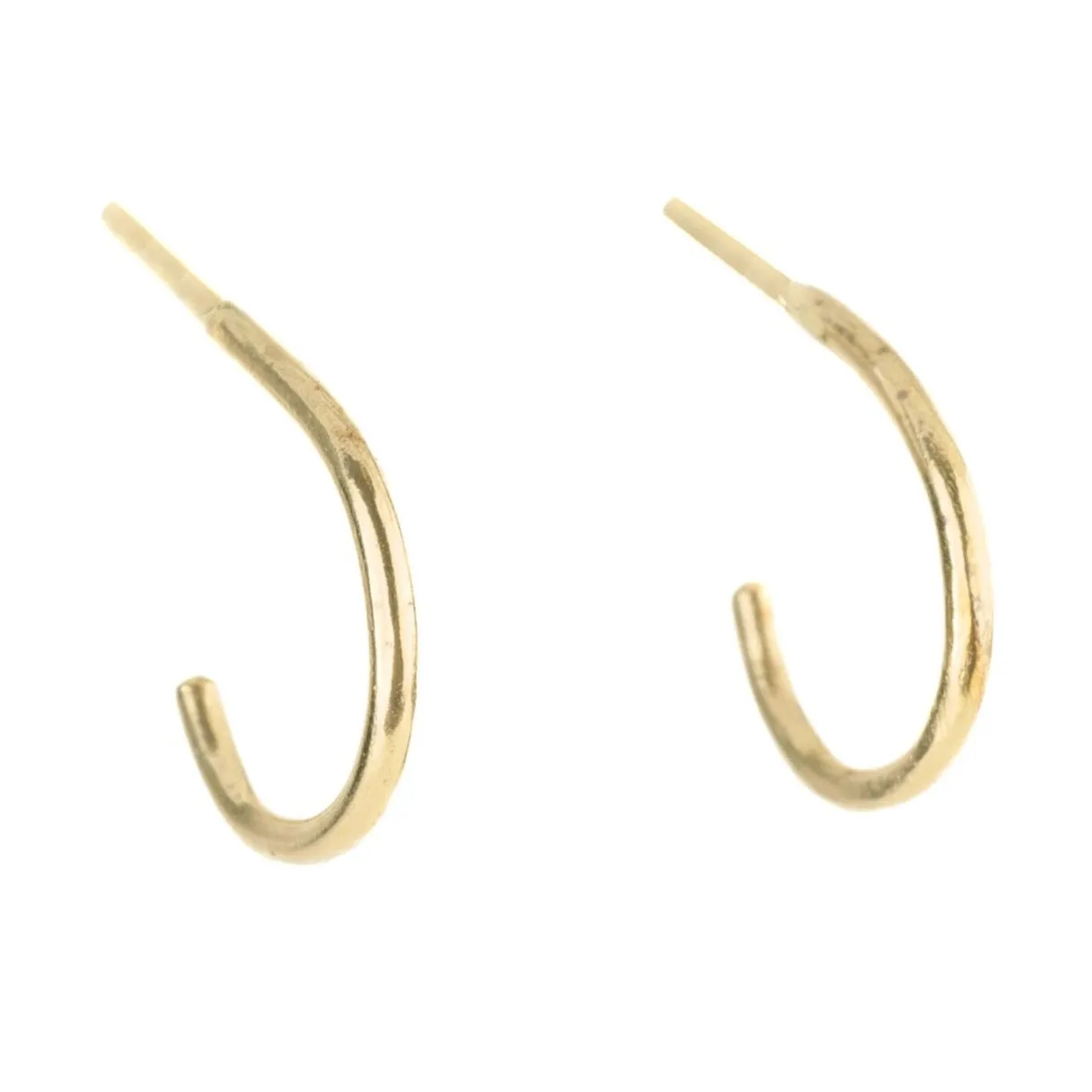 Miniest Hoop Earrings - 18k Gold, 22k Gold Dusted, Oxidized Silver