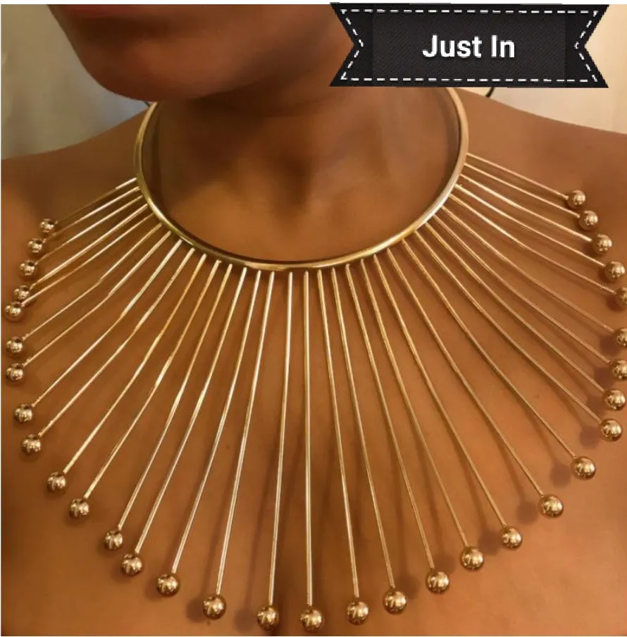 Oversized Ball Studded Statement Necklace