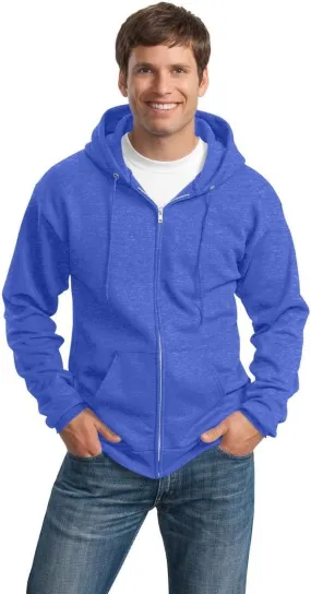 Port & Company Classic Full Zip Hooded Sweatshirt (Neon Orange)