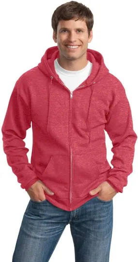 Port & Company Classic Full Zip Hooded Sweatshirt (Neon Orange)