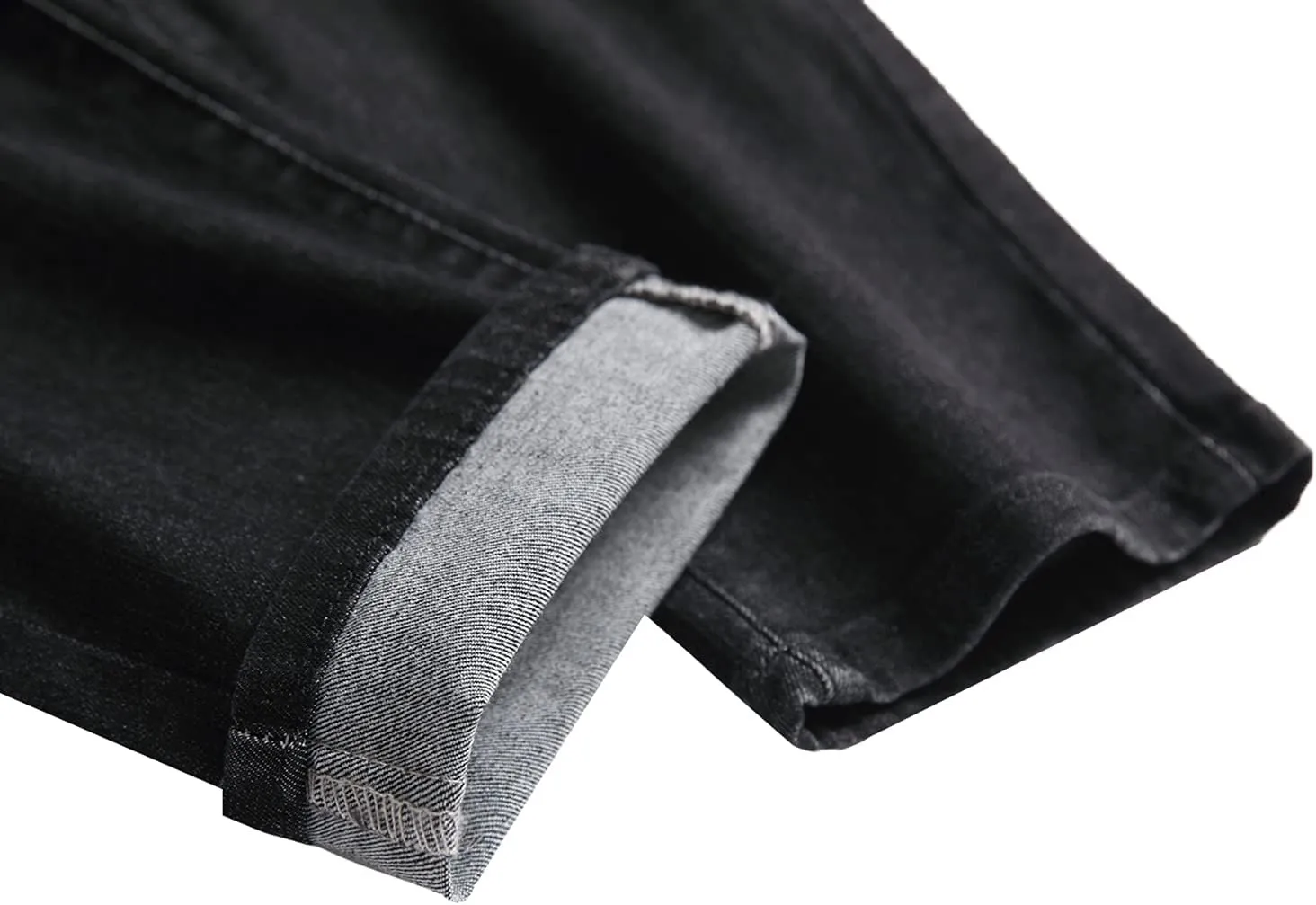 QIMYUM Men's Slim Fit Jeans Ripped Skinny Jeans for Men, Fashion Biker Jeans Stretch Moto Cargo Denim Pants