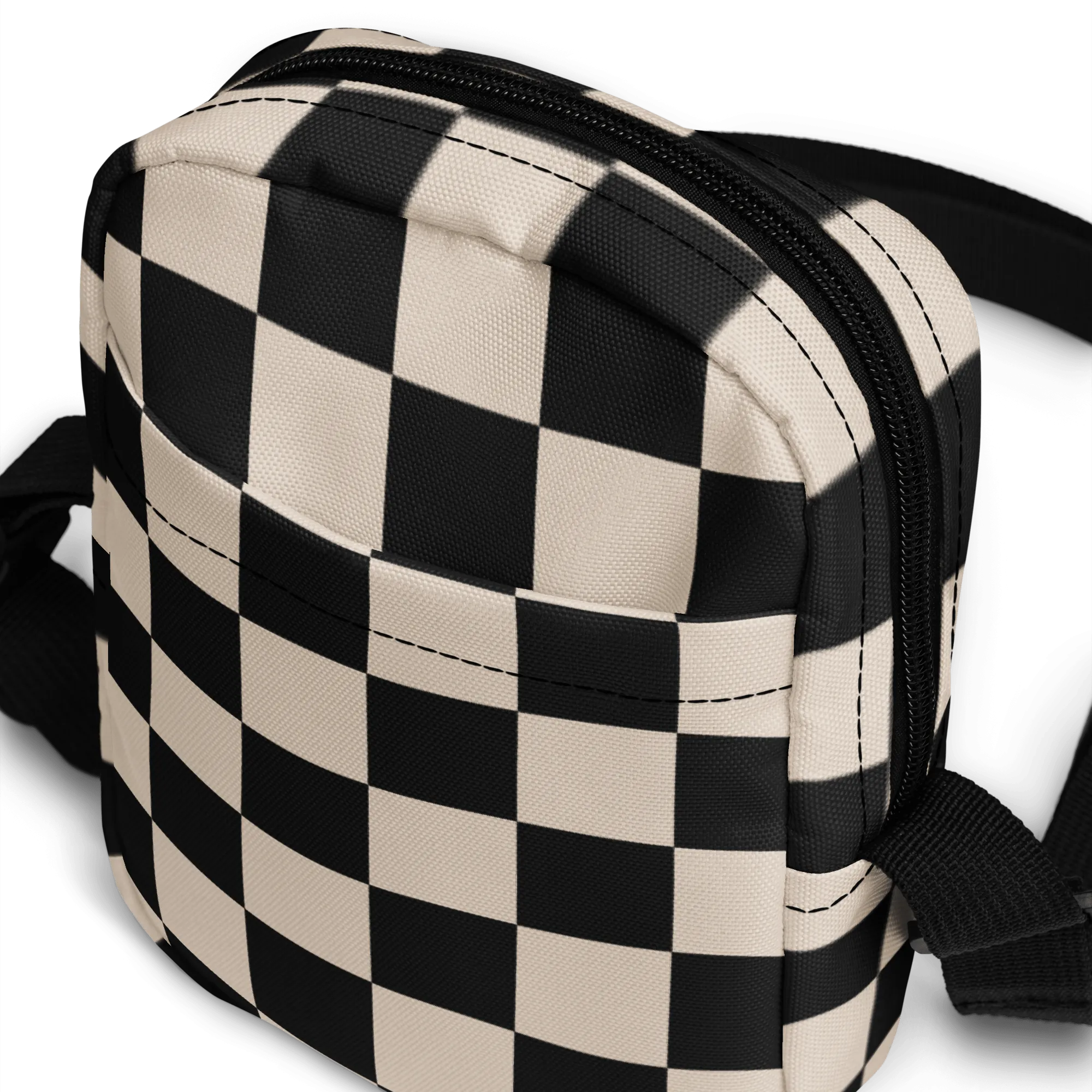 Retro Revival Checkerboard Crossbody Bag
