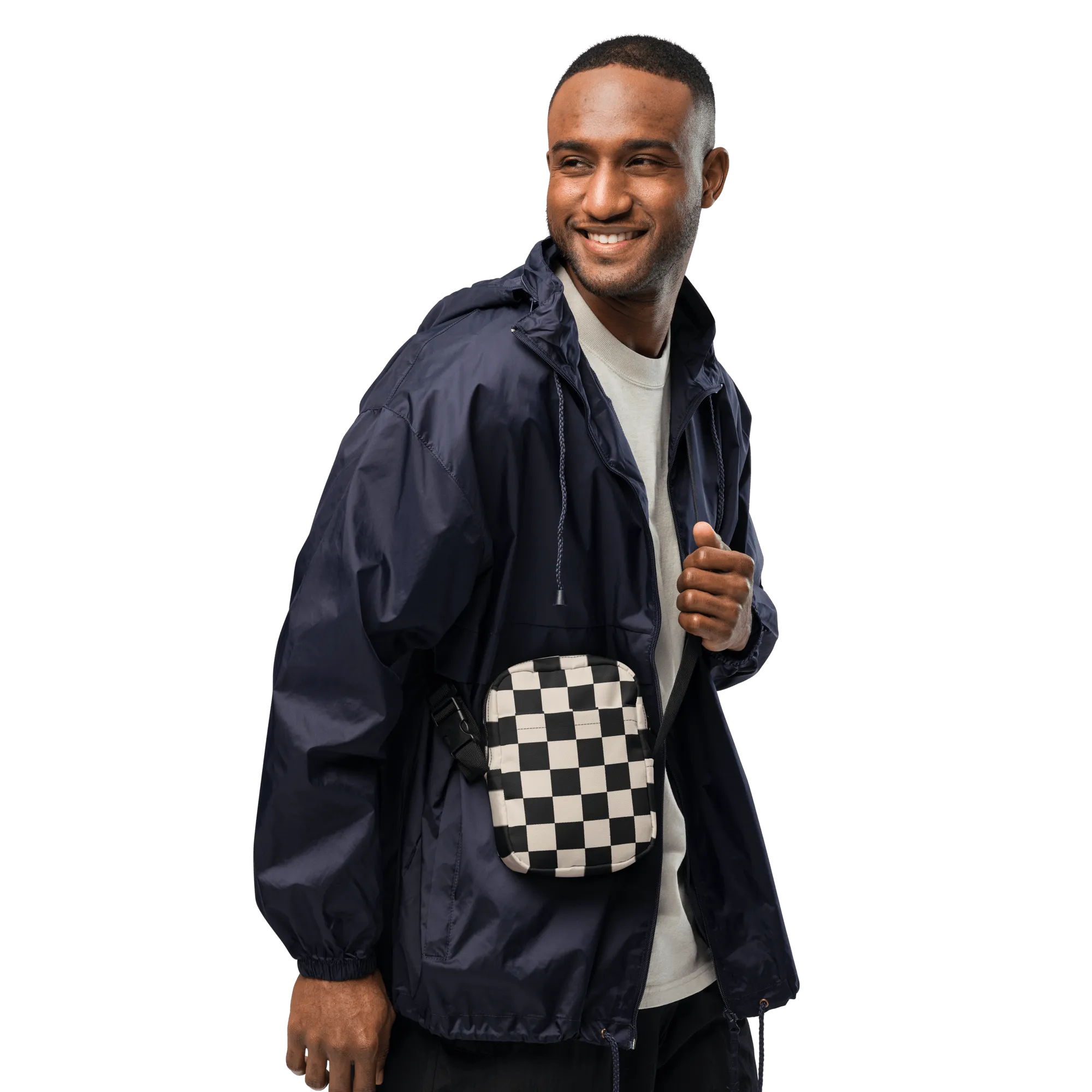 Retro Revival Checkerboard Crossbody Bag