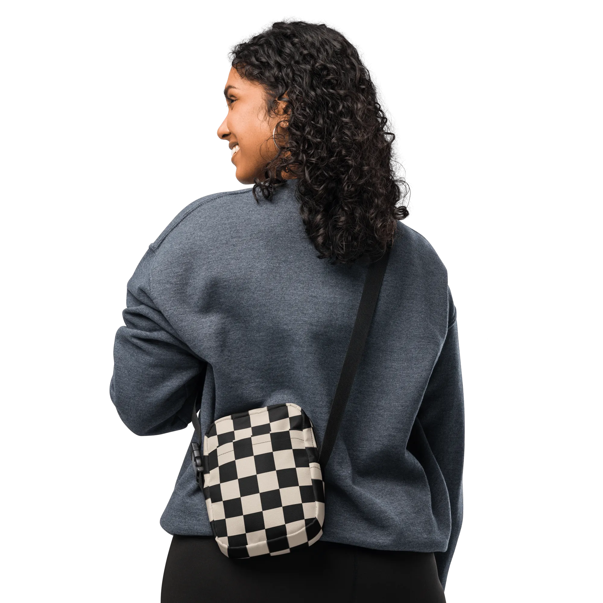 Retro Revival Checkerboard Crossbody Bag