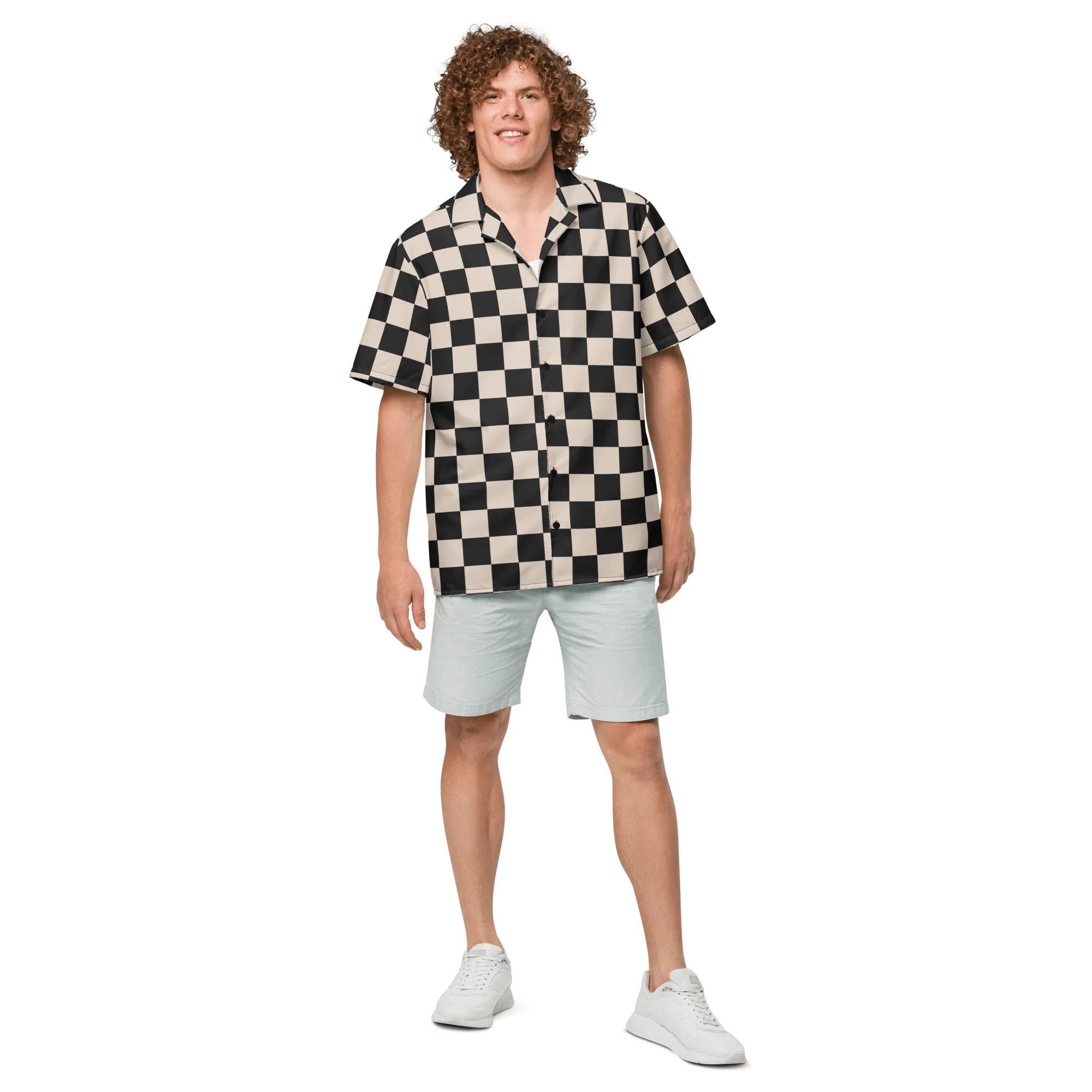 Retro Revival Checkered Button-Up Shirt