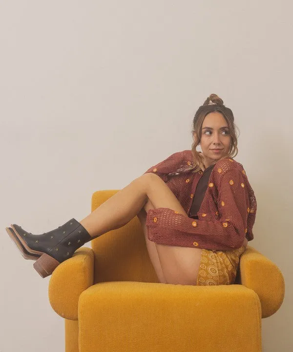 Star Studded Western Fashion Shoes Boots