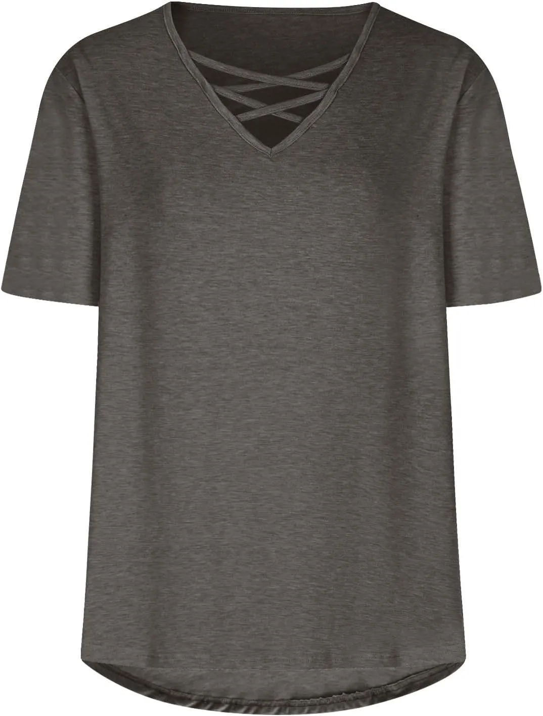Women's Short Sleeve V Neck Criss Cross T-Shirt Tops Sexy Casual Dressy Blouses Spring Summer Tshirts Casual Soft Tee